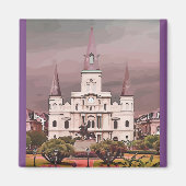 Oude kathedraal in New Orleans Frans kwartier Magneet (Voorkant)