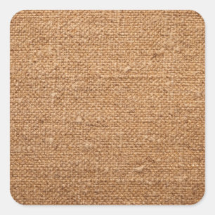 Oude katoencanvasstructuur voor achtergrond vierkante sticker
