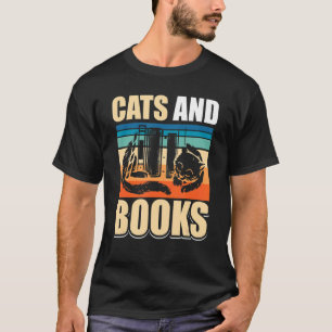 Oude katten en boeken lezen Boekenwurm T-shirt