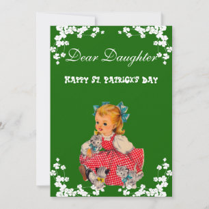 Oude kattjes Fijne St. Patrick's Dag dochter Feestdagenkaart