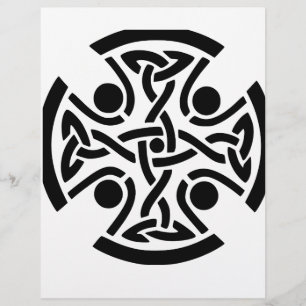 Oude Keltische Kruisknoopwerk Kunst Flyer