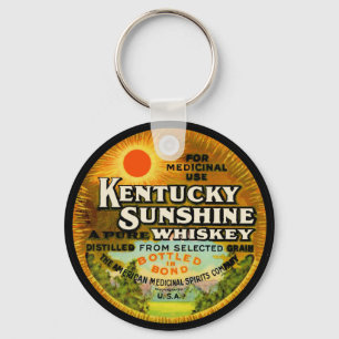 Oude Kentucky-whiskeylabel Sleutelhanger