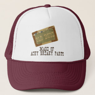 Oude kerel trucker pet