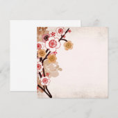 Oude kersenbloesem uitnodiging (Voorkant / Achterkant)