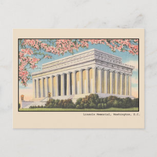 Oude kersenbloesems bij het Lincoln Memorial Po Briefkaart
