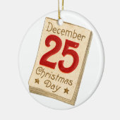 Oude kerst, 25 december keramisch ornament (Links)