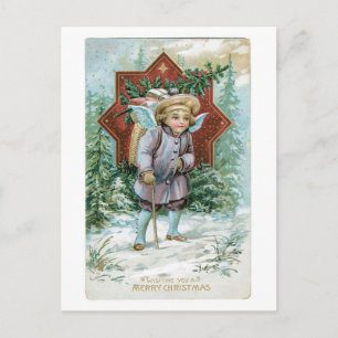 Oude kerst, Angel Feestdagenkaart