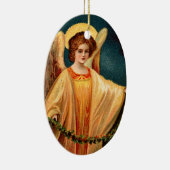 Oude kerst, Angel Keramisch Ornament (Rechts)