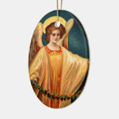 Oude kerst, Angel Keramisch Ornament (Links)