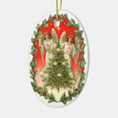 Oude kerst, Angels Keramisch Ornament (Links)