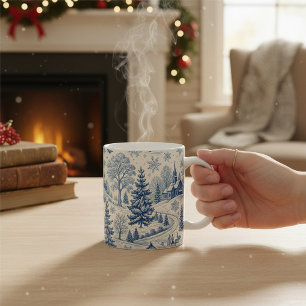 Oude Kerst Dorps Winter Scene Mok
