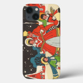 Oude Kerst, een Familie die Kerstliederen Zingt Case-Mate iPhone Case (Achterkant)
