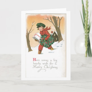 Oude kerst feestdagen kaart