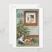 Oude kerst feestdagenkaart (Voorkant / Achterkant)