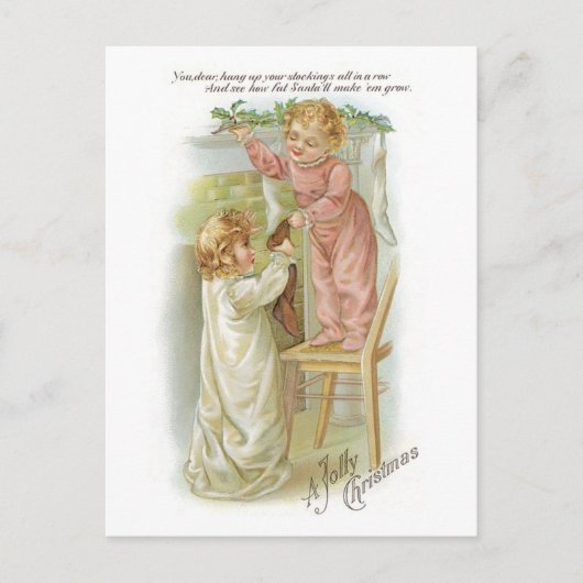 Oude kerst feestdagenkaart (Voorkant)