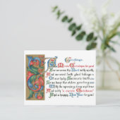 Oude kerst Kaart (Staand voorkant)