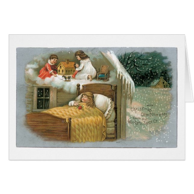 Oude kerst, meisje droomt (Voorkant Horizontaal)