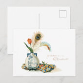 Oude kerst, oosterse stijl feestdagenkaart (Voorkant / Achterkant)