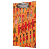 Oude Kerst Parade 1907 Puck Magazine Klembord (Links)