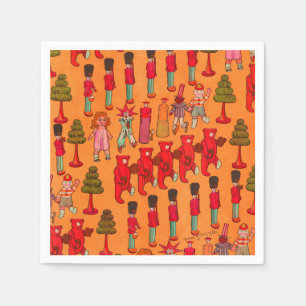 Oude Kerst Parade 1907 Puck Magazine Servet