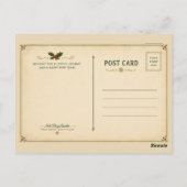 Oude Kerst Postkaart van Central Park (Achterkant)
