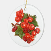 Oude kerst, Redbesant Keramisch Ornament (Links)