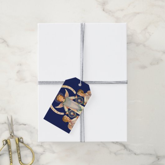 Oude Kerst, Scandinavische Sinterklaas Lucia-Engel Cadeaulabel (Met Touw)