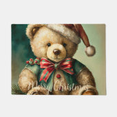 Oude Kerst Teddybeer Deurmat (Voorkant)