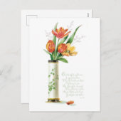 Oude kerst, Tulpen Feestdagenkaart (Voorkant / Achterkant)