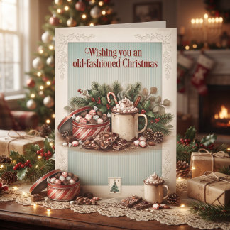 Oude Kerst Wensen Kaart