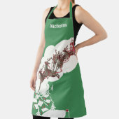 Oude Kerstavond, Retro Kerstman in slee Schort (Insitu)