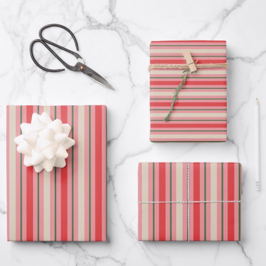 Oude kerstbandroze met fashioned Retro Inpakpapier Vel (Voorkant)