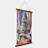 Oude kerstboom hangend wandkleed (Gebogen)
