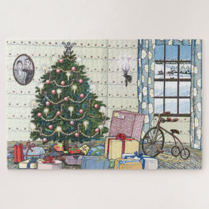 Oude kerstboom legpuzzel