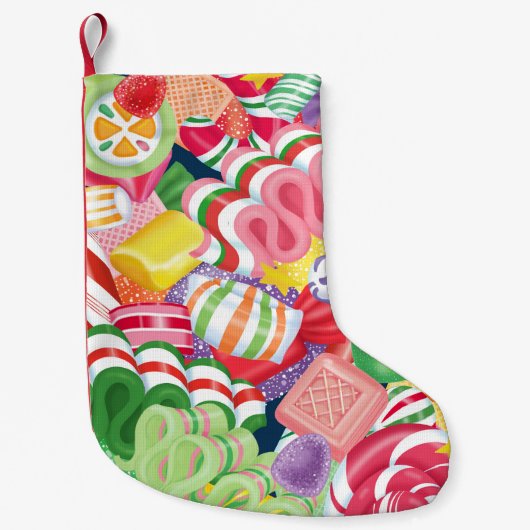 Oude kerstcadeautjes Snoep stoppen Kleine Kerstsok (Voorkant)
