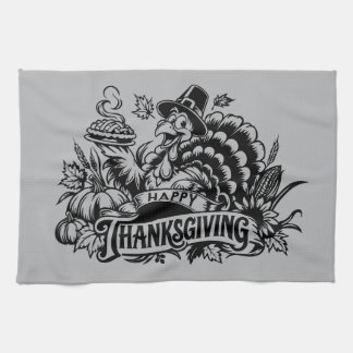Oude Kerstelijke Thanksgiving Kalkoen Theedoek