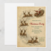 Oude Kerstfeest Uitnodiging (Voorkant / Achterkant)