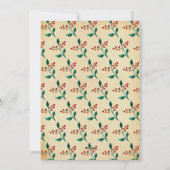 Oude Kerstfeest Uitnodiging met Hulst (Achterkant)