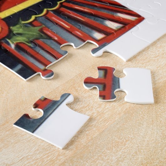 Oude kerstfeestdag legpuzzel (Zijkant)