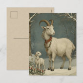 Oude Kerstgeit, Gelukkig Kerstfeest Kaart (Voorkant / Achterkant)