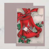 Oude kerstgroeten  feestdagenkaart (Voorkant / Achterkant)