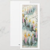 Oude kerstkaarsen  feestdagenkaart (Voorkant / Achterkant)