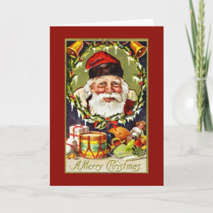 Oude kerstkaart feestdagen kaart