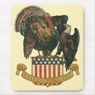 Oude Kerstkalkoen, Adelaar, Amerikaanse Vlag Muismat