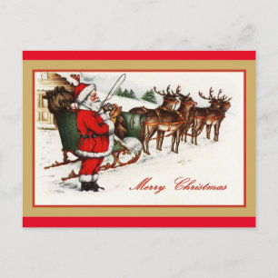 Oude Kerstman Ansichtkaart Briefkaart