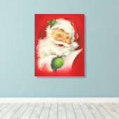 Oude Kerstman Canvas Afdruk (Insitu (Houten vloer))