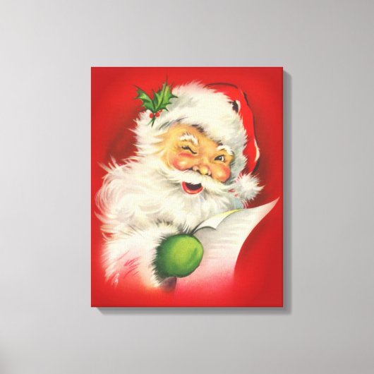 Oude Kerstman Canvas Afdruk (Voorkant)