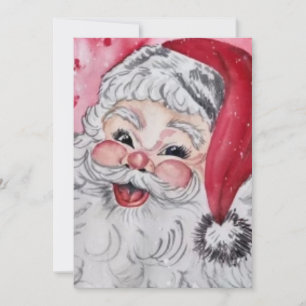 Oude Kerstman Claus Feestdagenkaart