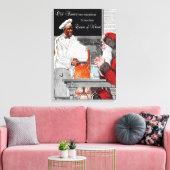 "OUDE KERSTMAN" CRÈME VAN TARWE EN DOEK CANVAS AFDRUK (Insitu (Woonkamer))