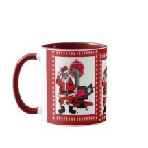 Oude Kerstman en een kachel van een kolenkachel